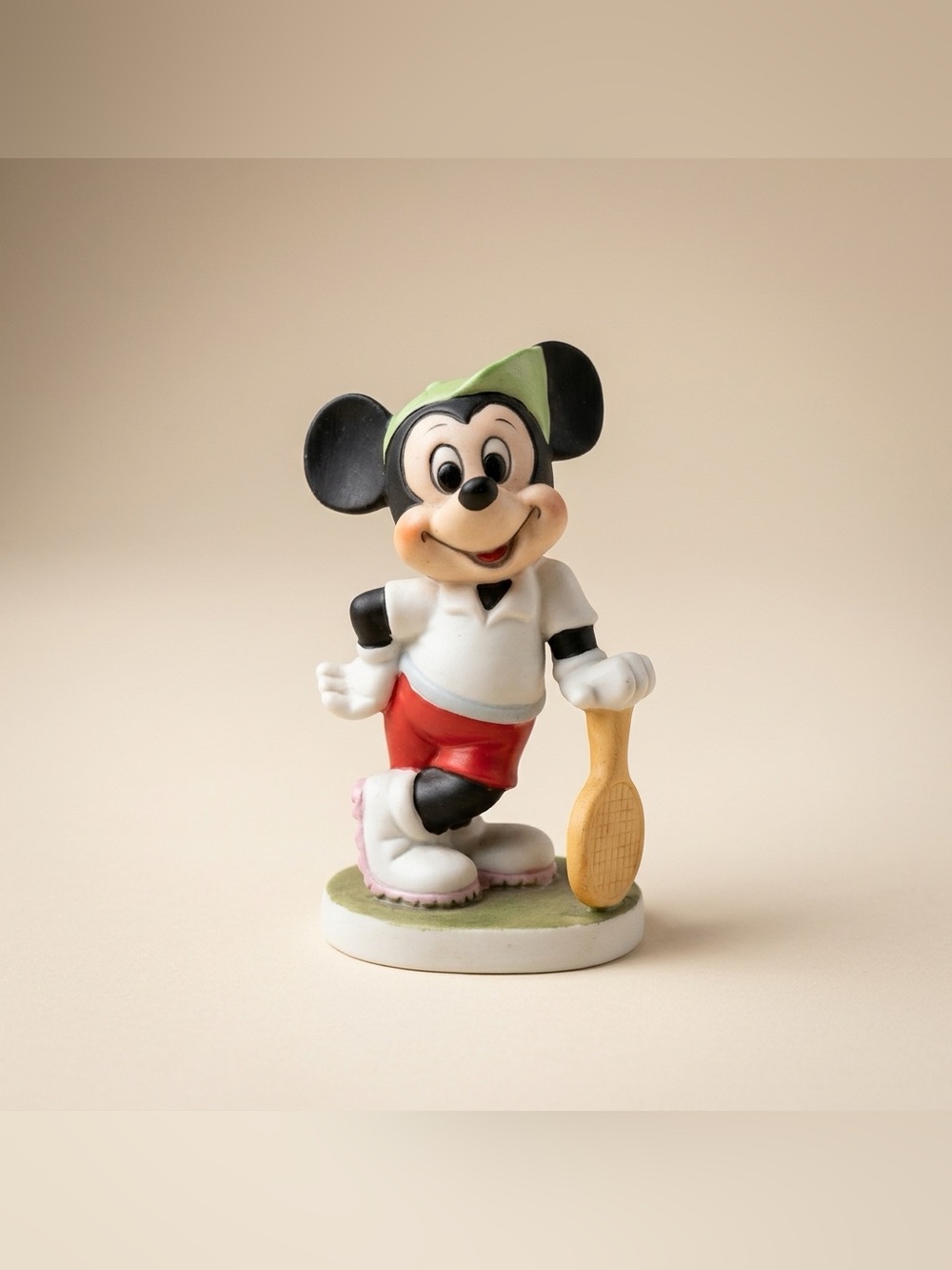Walt Disney Productions Porcelain Mickey Mouse tennis player figurine